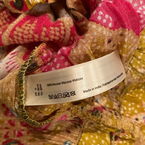 Free People One Floral Off-Shoulder Blouse - Yellow and Pink - Picture 4 of 4